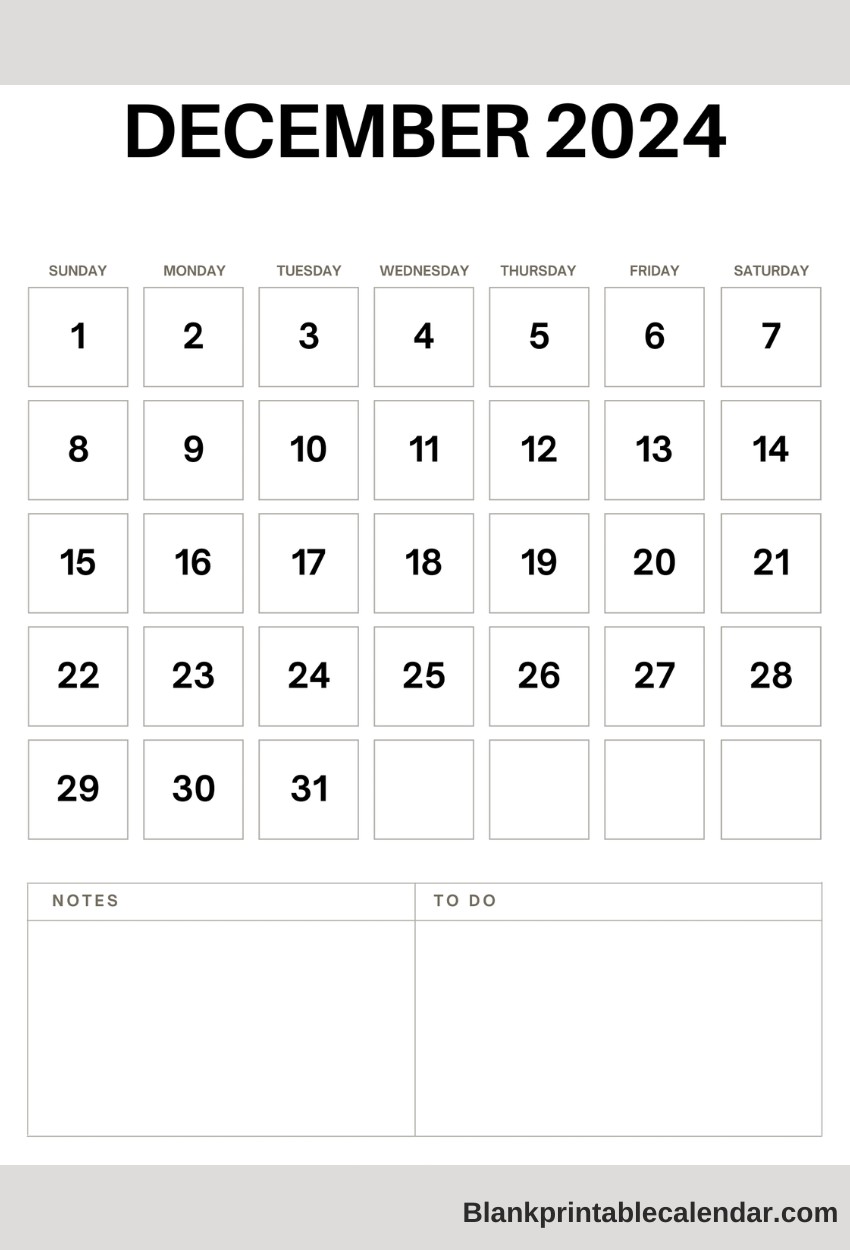 December 2024 to do list Calendar
