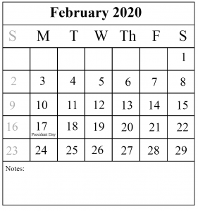 Lunar Calendar For February 2020 Fillable Printable with Moon Phases ...