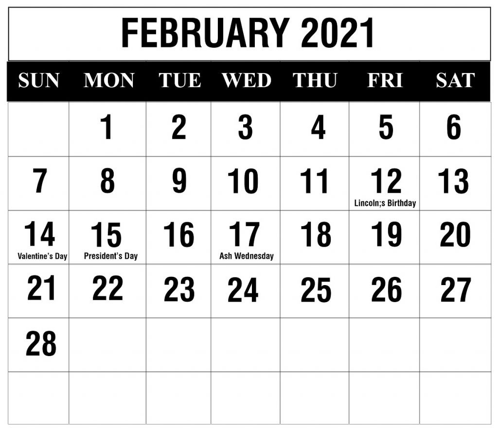 Free Printable 2021 February March Calendar Free February 2021 Printable Calendar Template in PDF