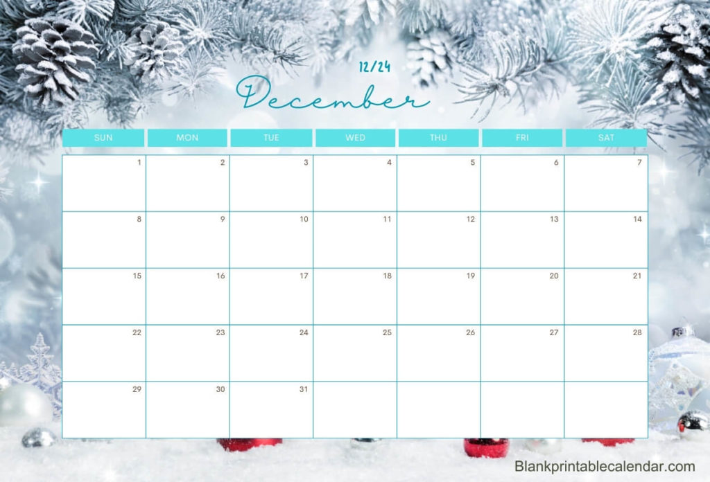 Cute Calendar For December 2024
