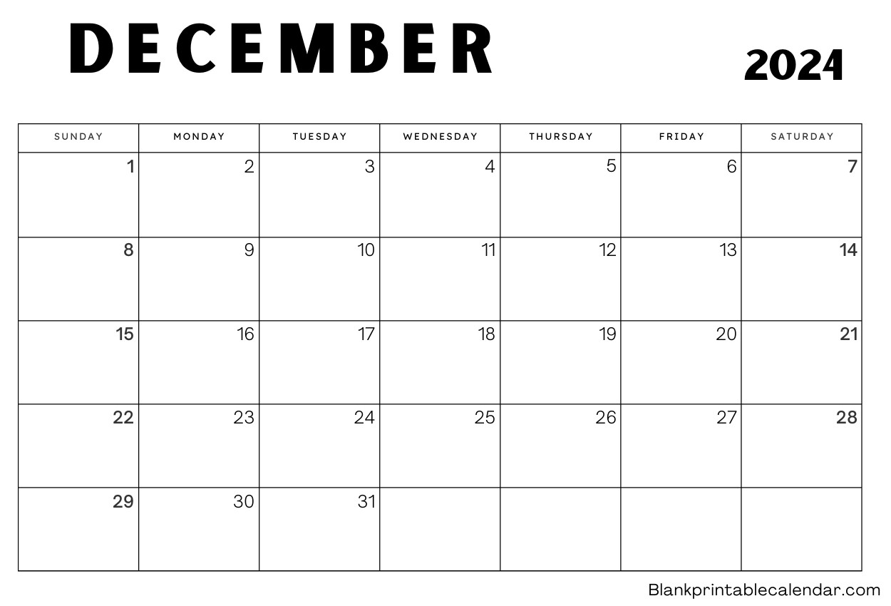 December 2024 PDF Calendar