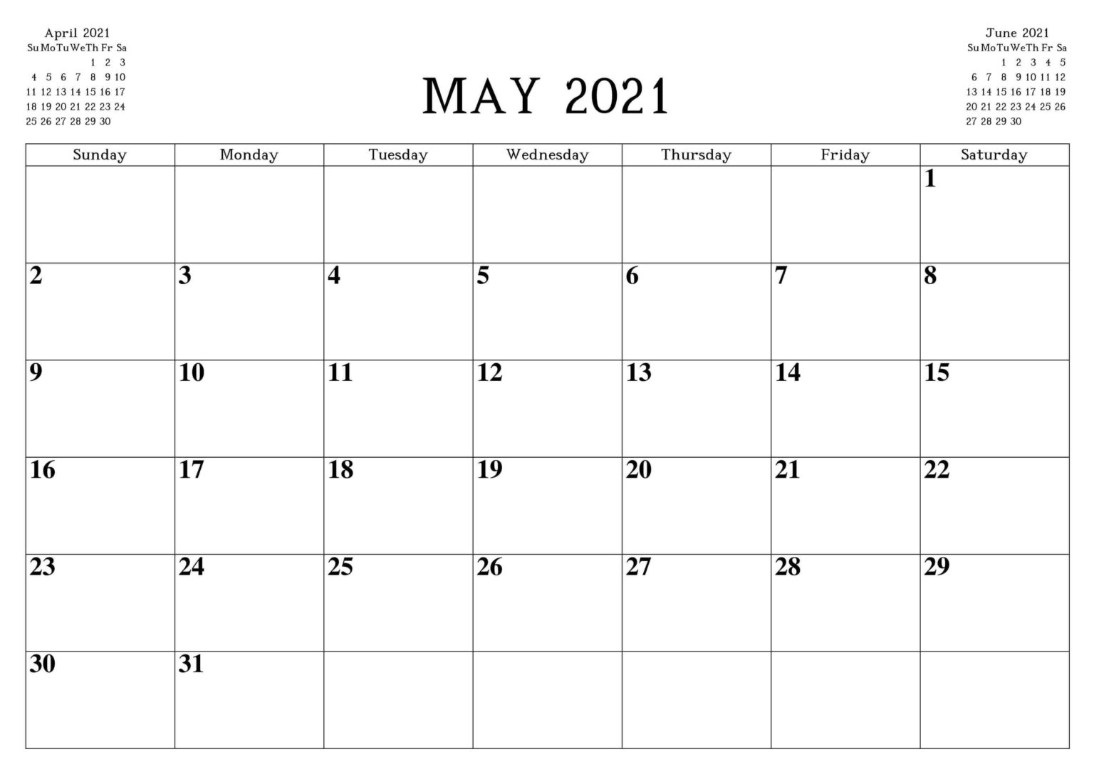 Free May Calendar 2021 Printable Blank Editable Word Excel Portrait