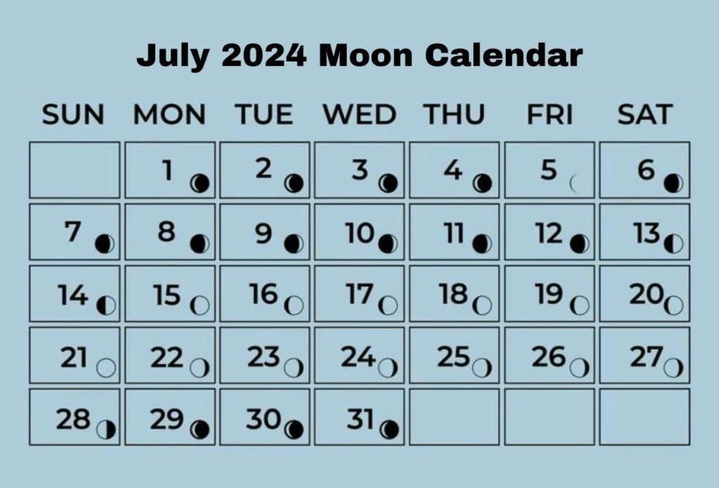 July2024 Moon Calendar