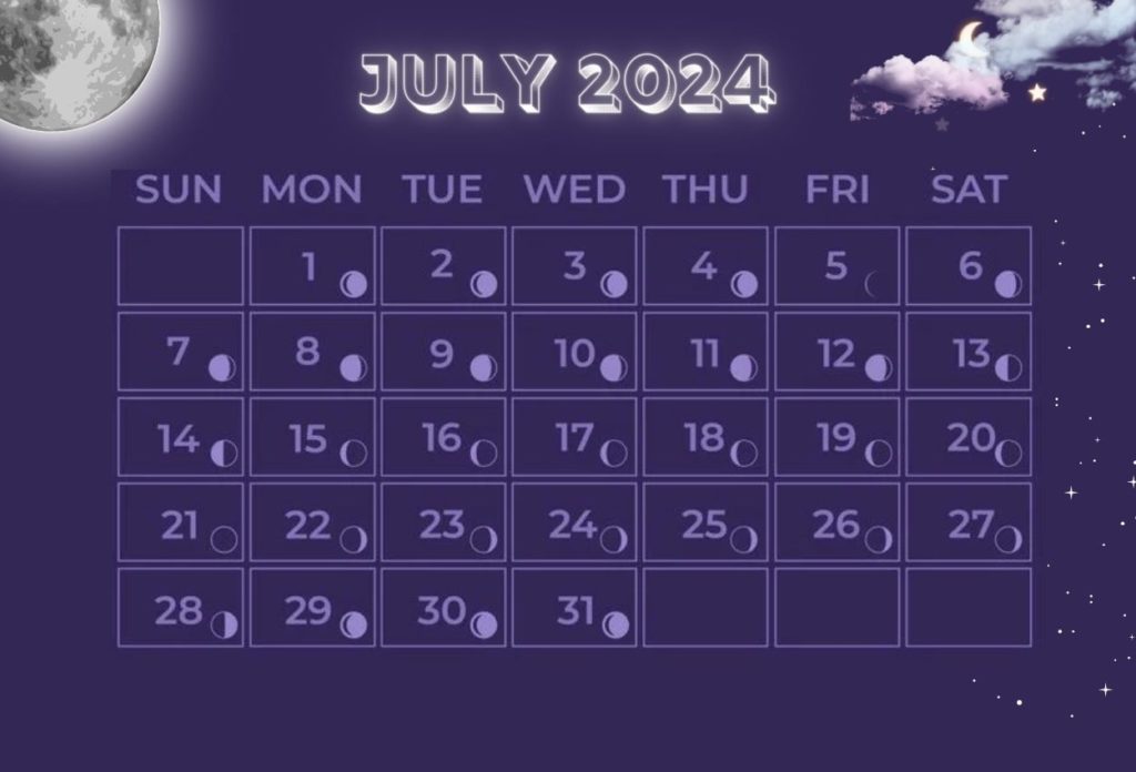 Moon July 2024 templates