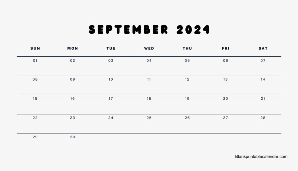 2024 September Calendar PDF