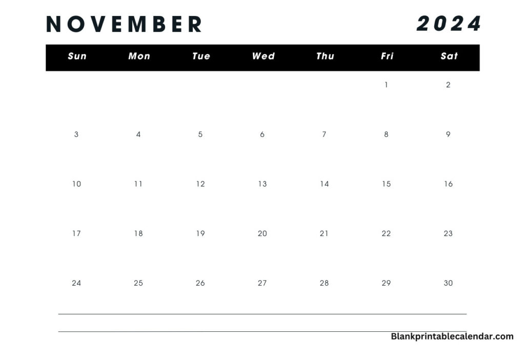 November 2024 Calendar to Edit