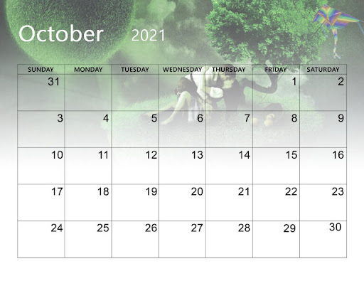 October 2021 Calendar PDF