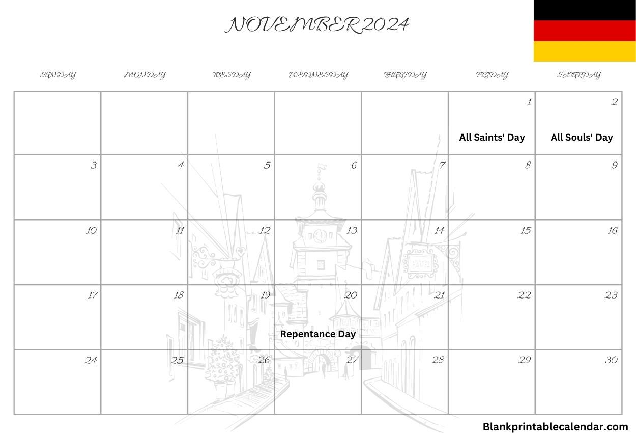 November 2024 Germany Calendar Holiday Calendar