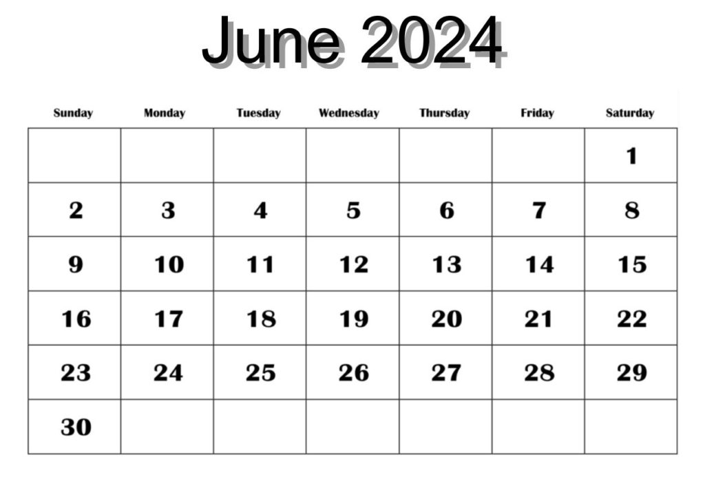 Customize June 2024 calendar