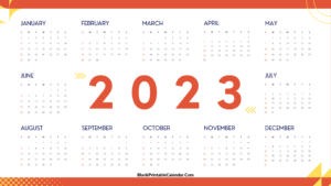 12 Month Calendar One Page Templates