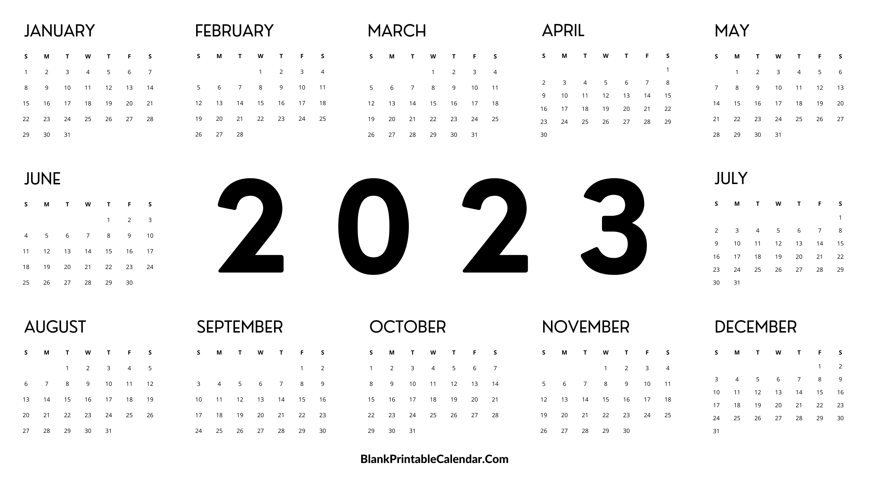12 Month Calendars