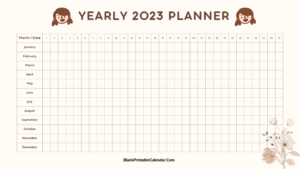 Blank 2023 Calendar To Print
