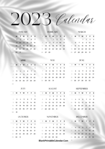Blank Calendar 2023 Portrait