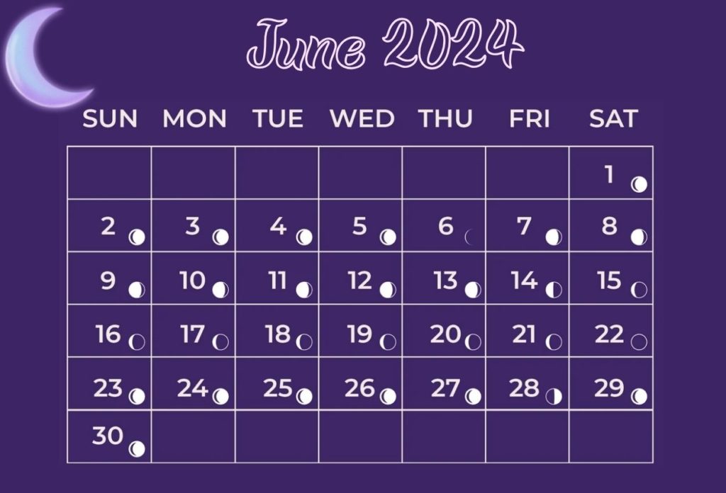 2024 June Lunar Templates Calendar