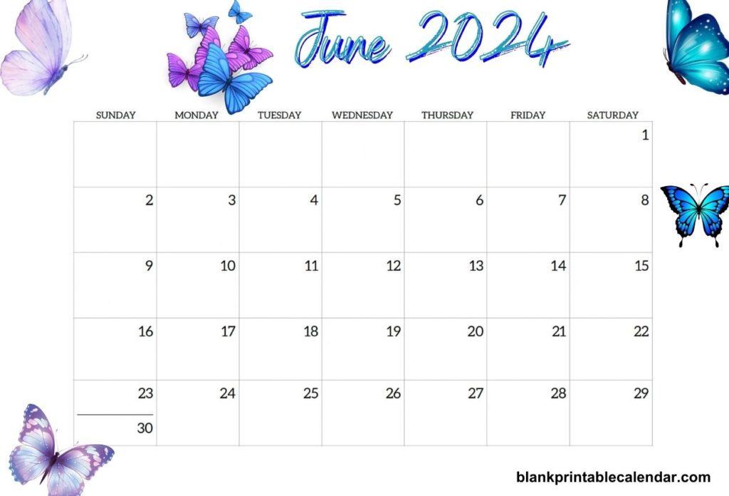2024 June calendar cute