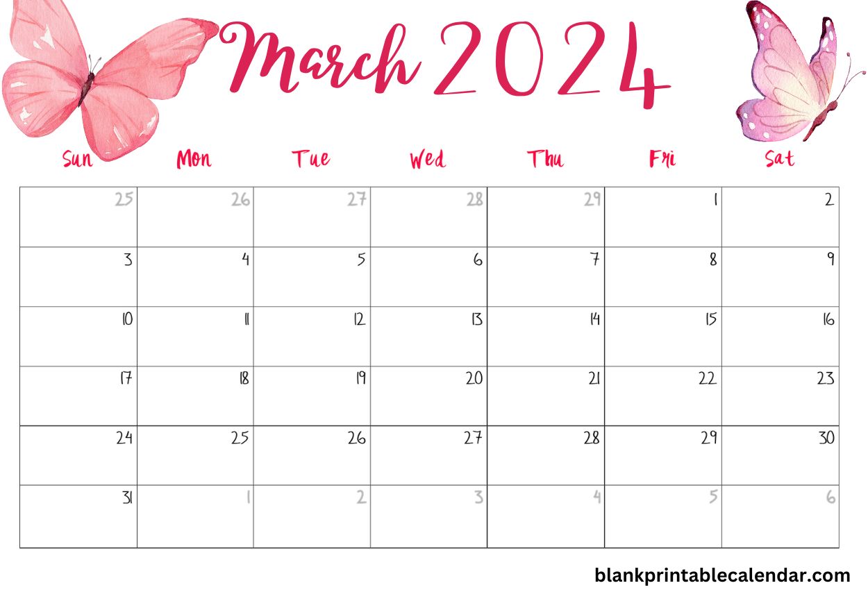 Cute March 2024 Wallpaper Calendar