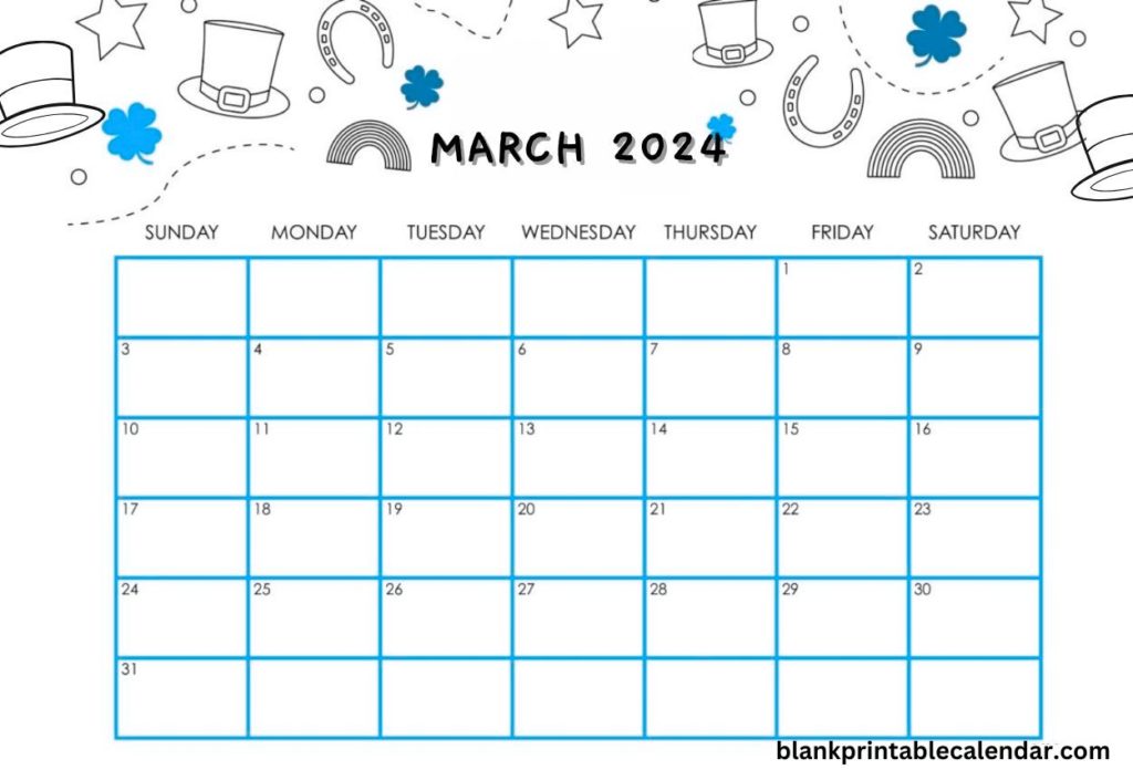 March 2024 Calendar Cute Wallpaper