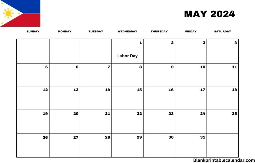 May 2024 Calendar With Philippines Holiday