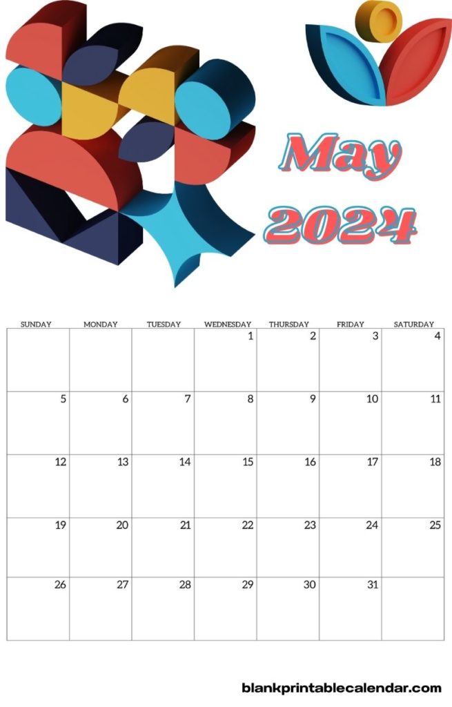 May 2024 Cute HD Wallpaper calendar