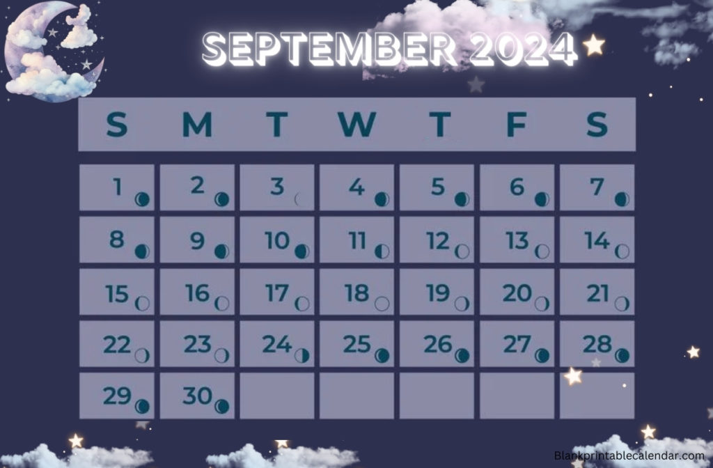 2024 September Lunar Templates Calendar