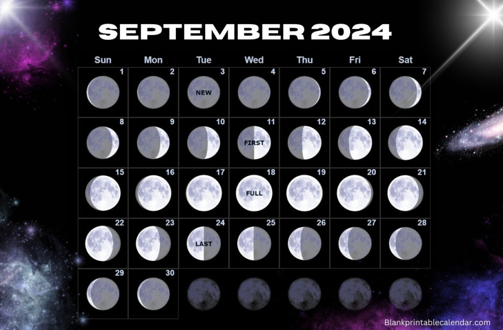 Lunar Phases September 2024 Calendar Free