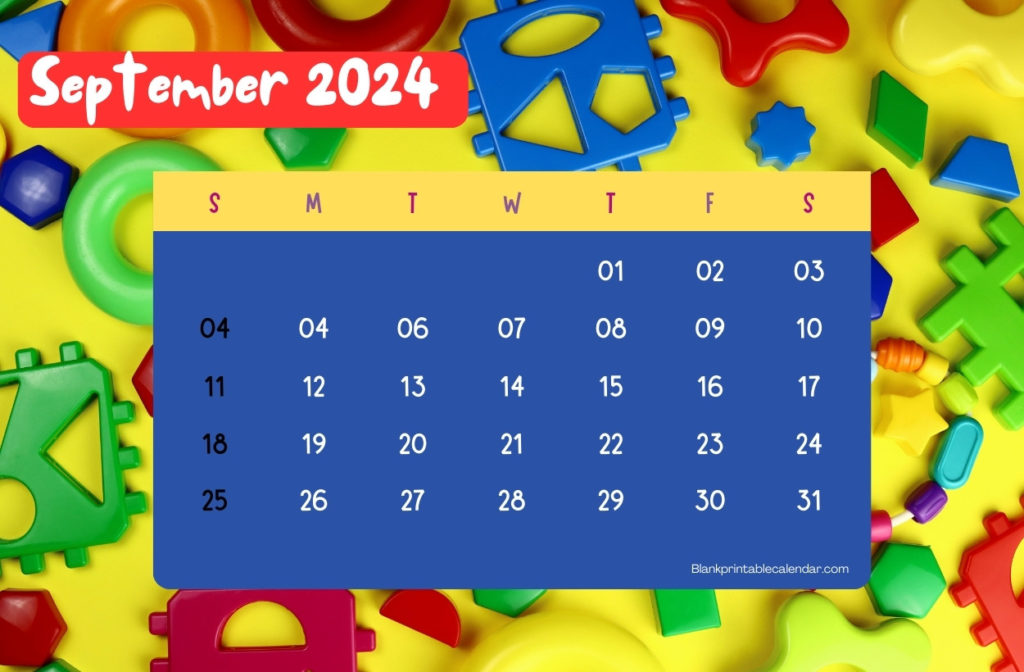September 2024 Calendar Cute Template