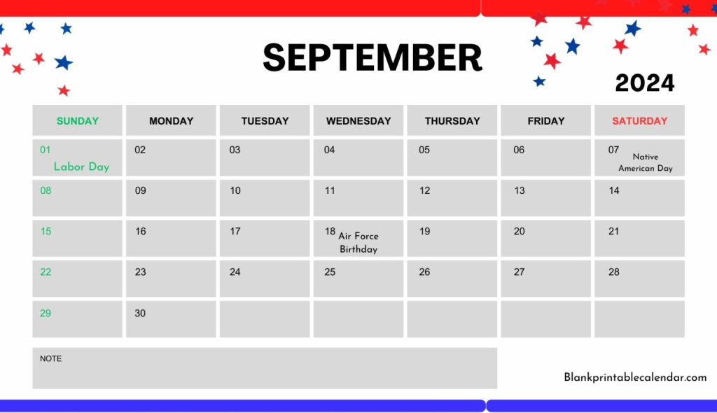 September 2024 USA Holidays Calendar
