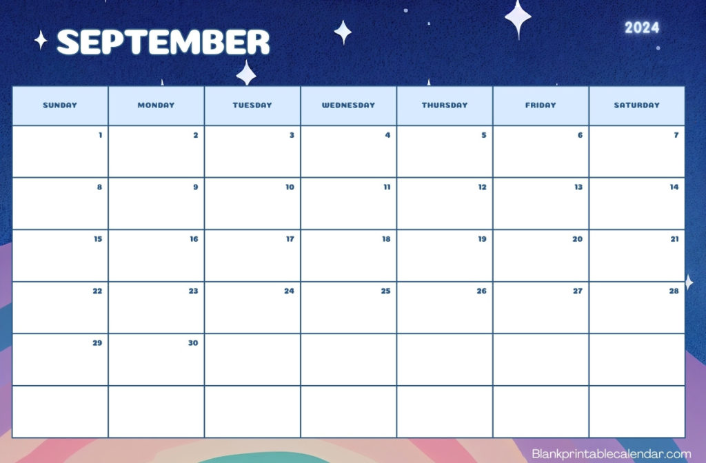 September 2024 calendar cute